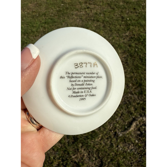 REFLECTIONS Miniature Mini Plate Donald Zolan Water Lily 1995 Pemberton & Oakes - Picture 5 of 7